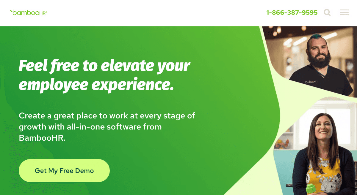 BambooHR homepage– HR platform for small and medium businesses