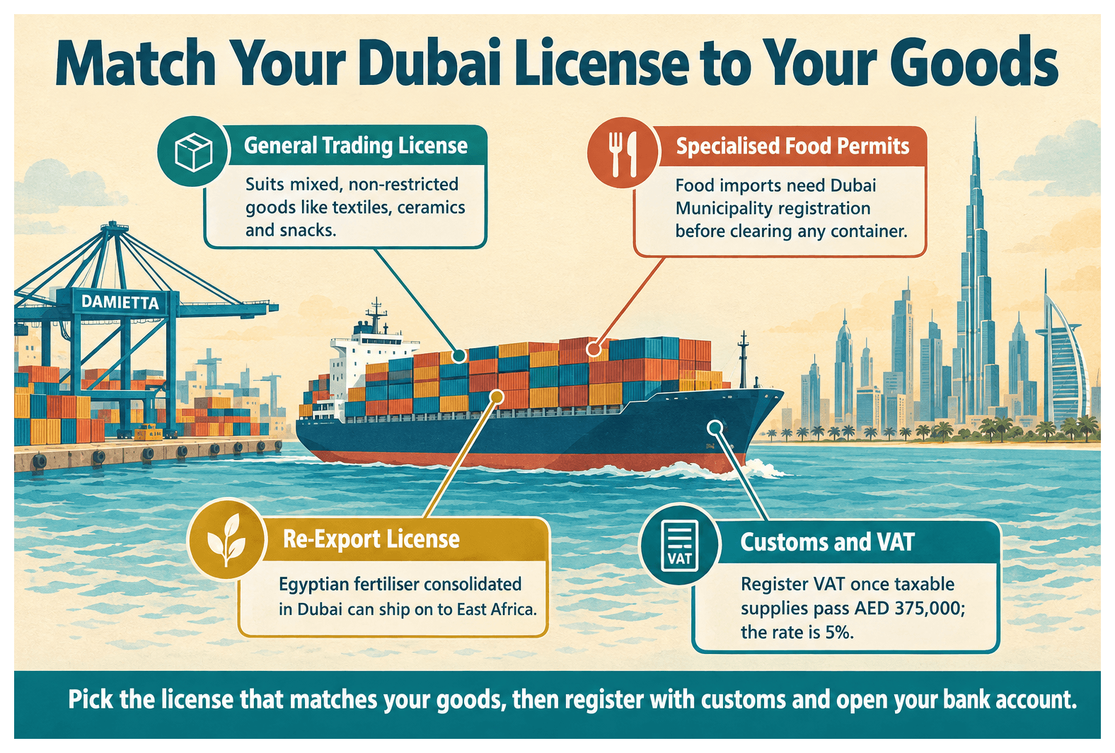 Infographic: Import and Export Between Egypt and Dubai: What License You Need