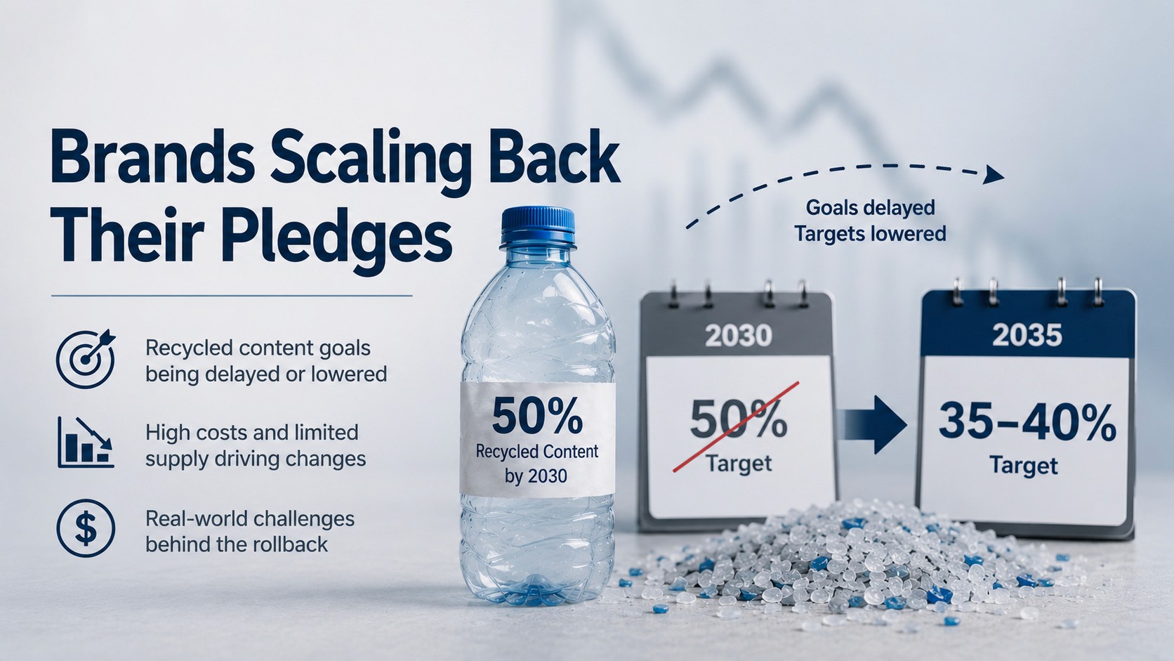 "Brands Scaling Back Their Pledges" infographic