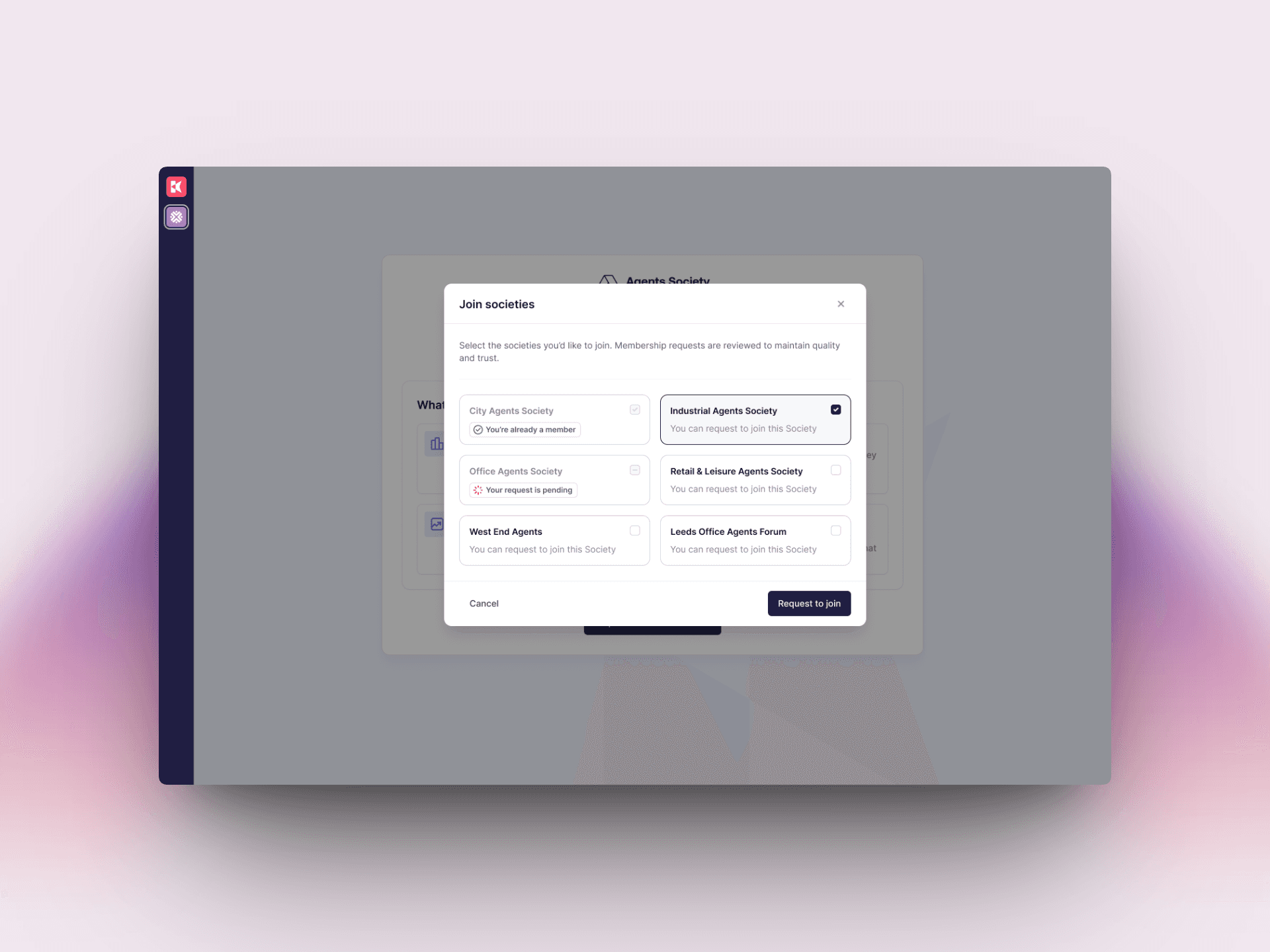 Join request flow