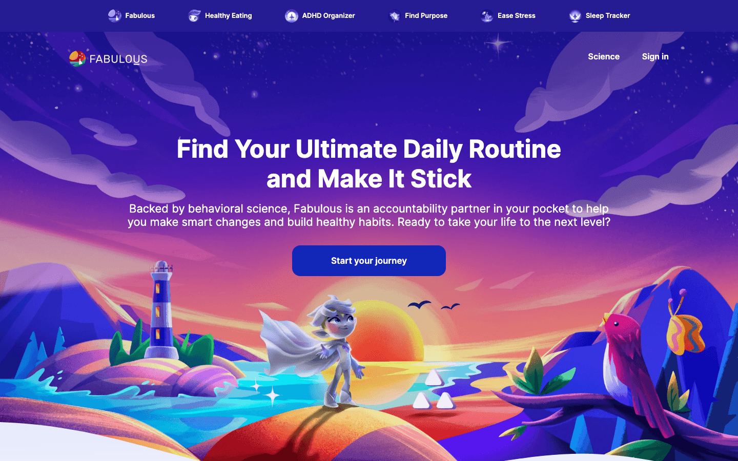 Fabulous website screenshot