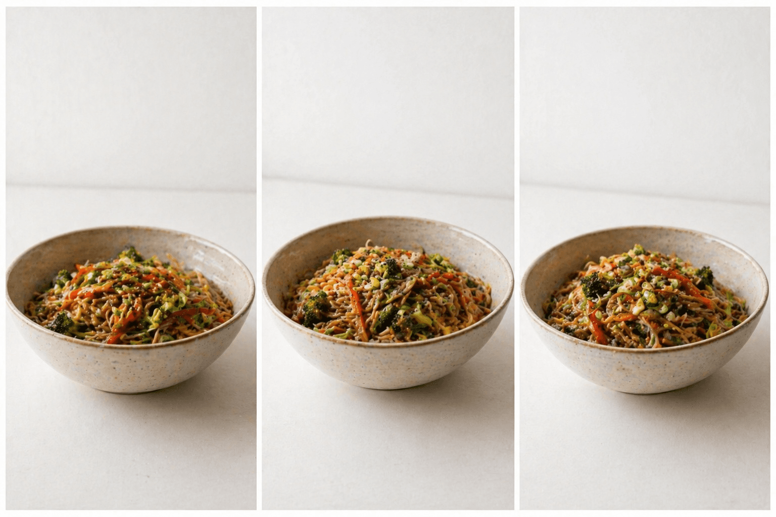 Same meal photographed repeatedly — illustrating ADHD food hyperfixation and repetitive eating patterns