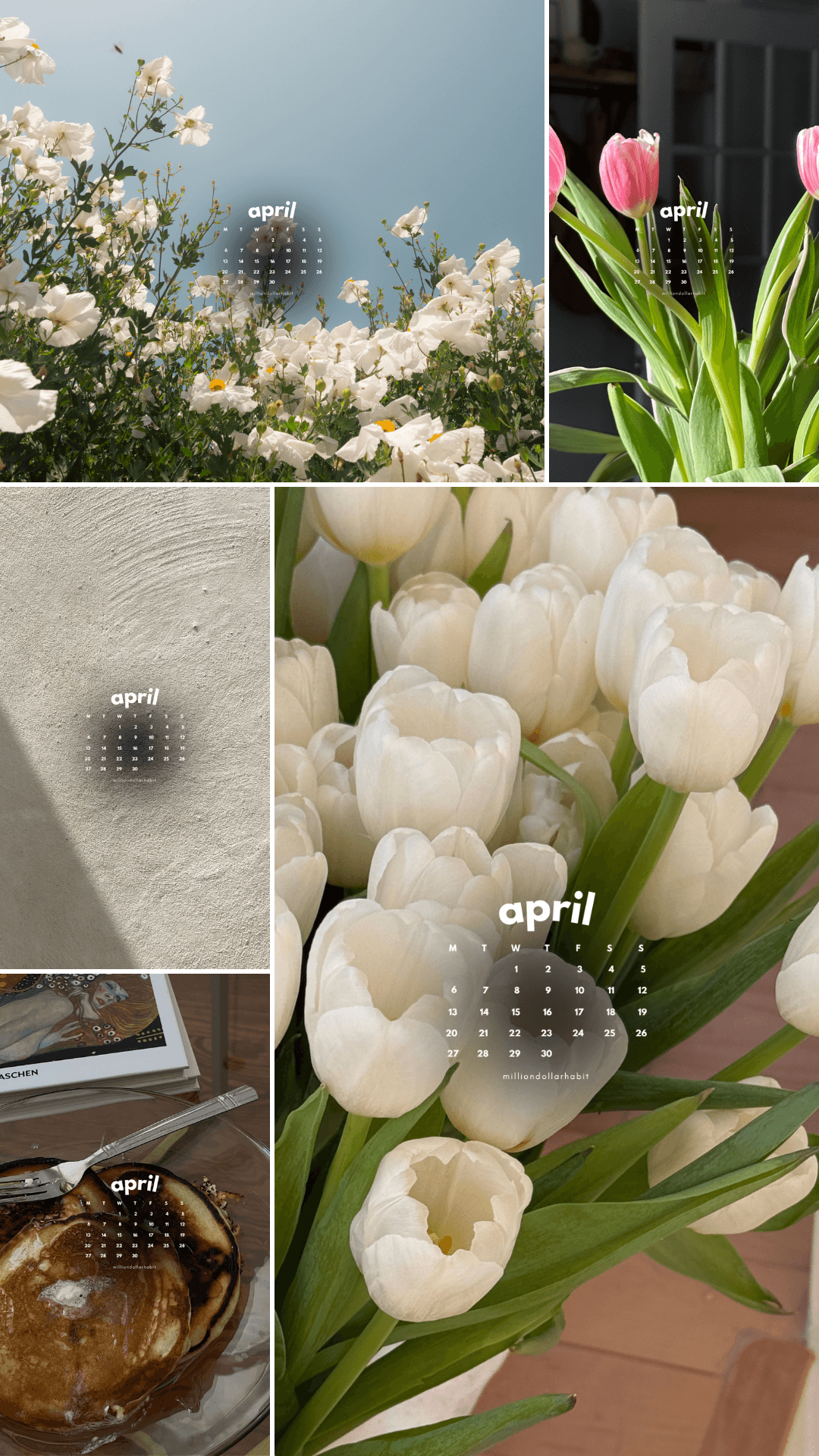 Preview grid of December 2025 wallpapers in different minimal styles for desktop, iPad and phone