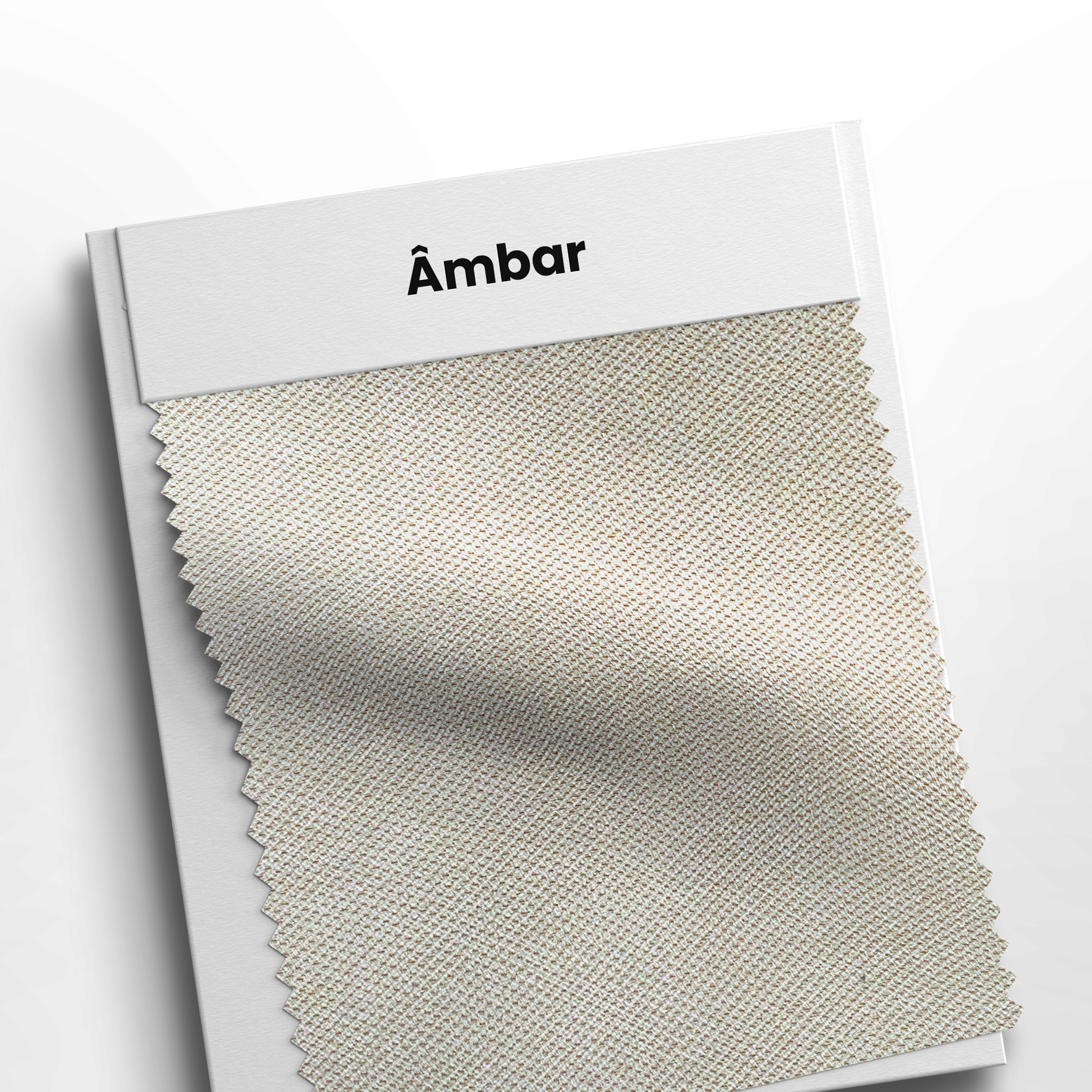 mostruário com tecido âmbar cor 41