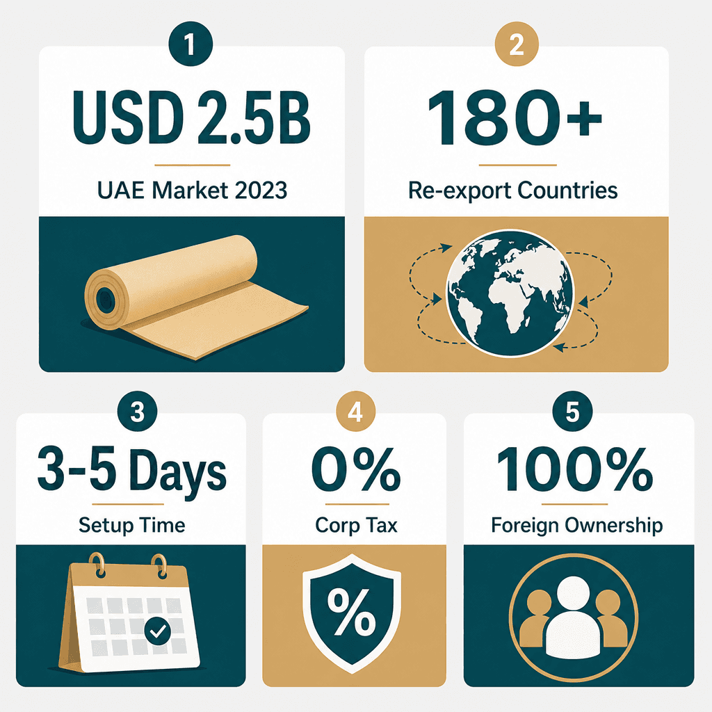 Infographic: Upholstery Requisites & Materials Trading License in Dubai