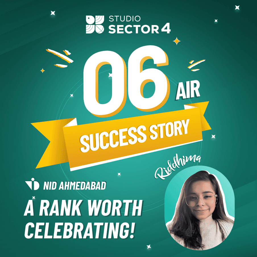 NID 2024 Rank 6 topper from Studio Sector 4