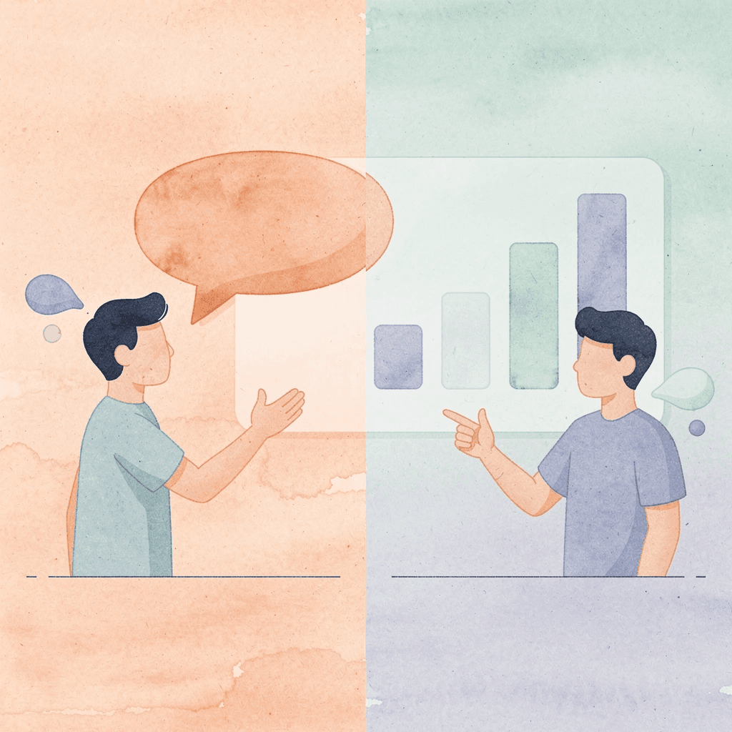 Split scene showing contrast between generic and customized worksheet engagement