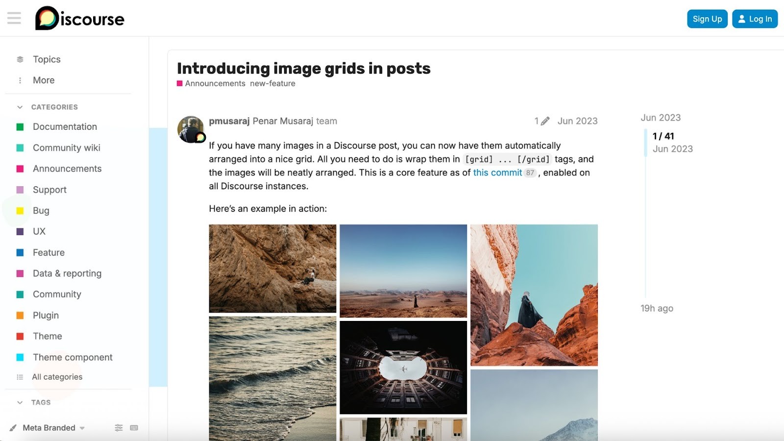 Discourse’s topic-based discussions and collaborative forum interface