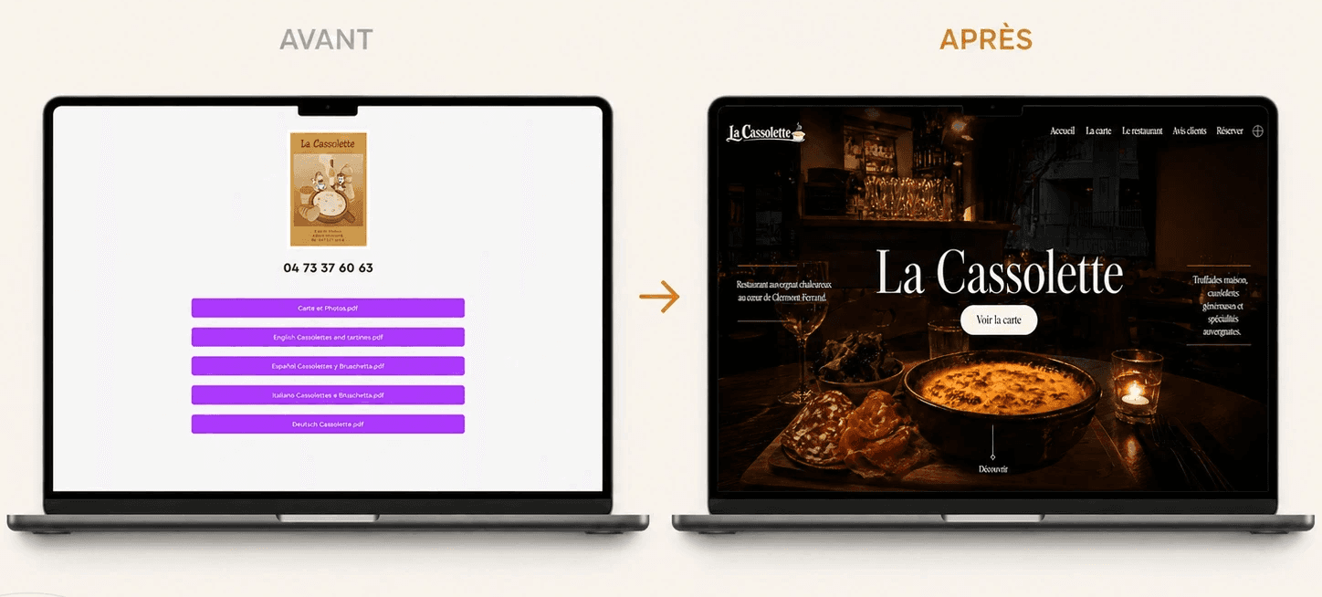 Mockup du site La Cassolette