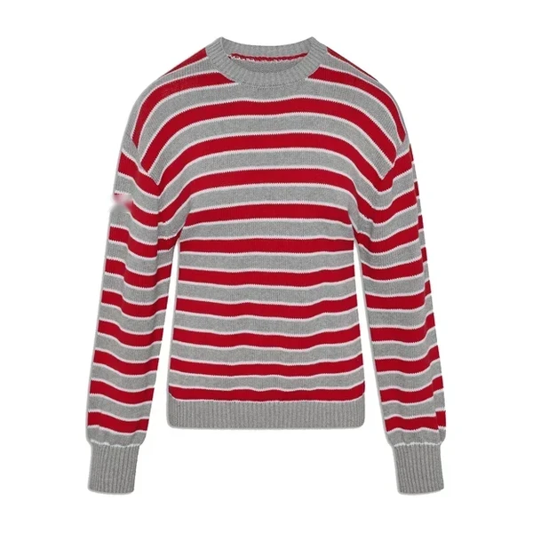 Maglia a righe sottili rosse
