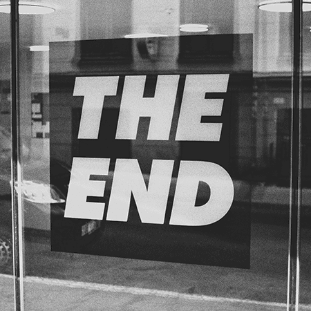 the end streetview window poster