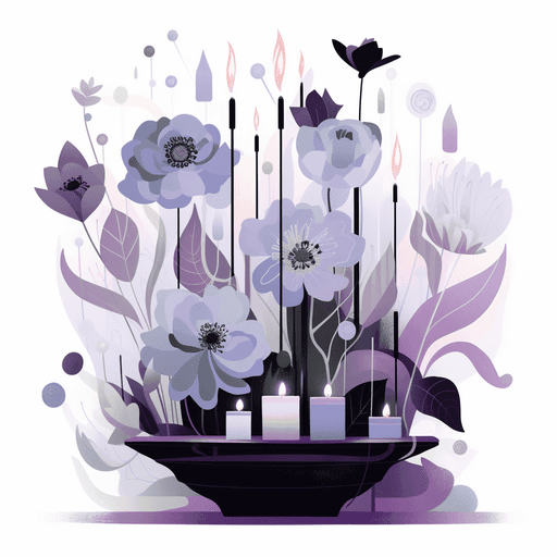 Flowers and candles