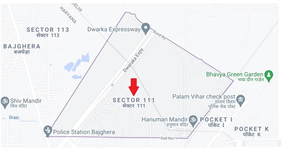 M3M Oculus Sector 111 location map