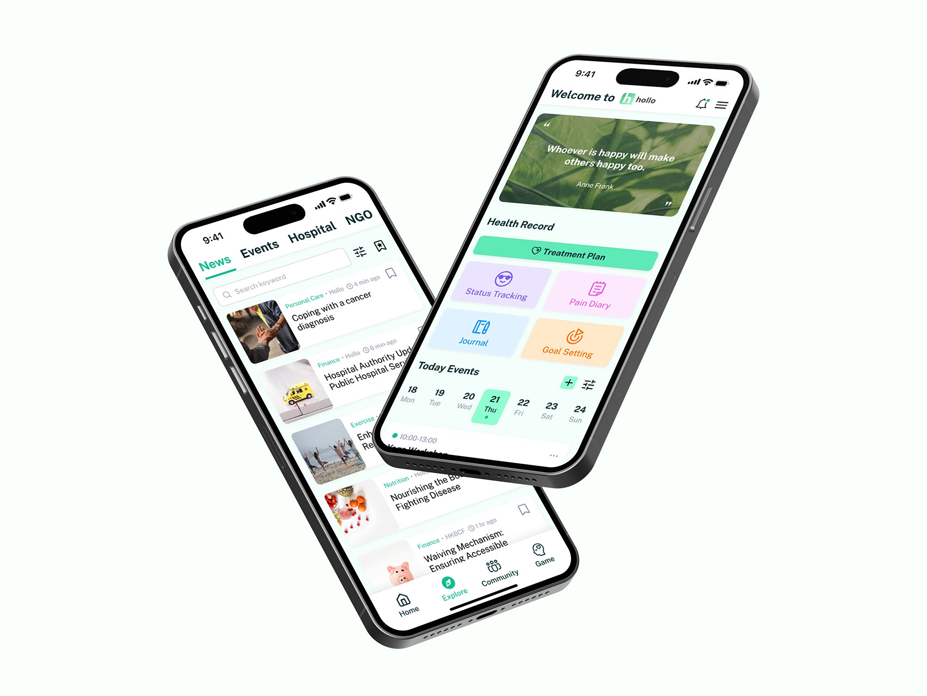 Hollo Cancer Patients App project
