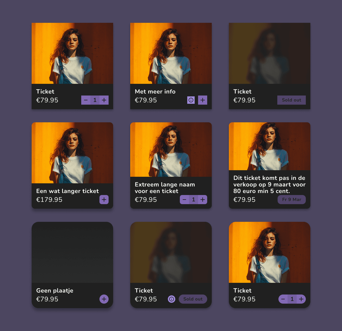 Bento grid design of 12Signs, featuring vivid Tarot cards illustrations — designed by Lunatique Studio