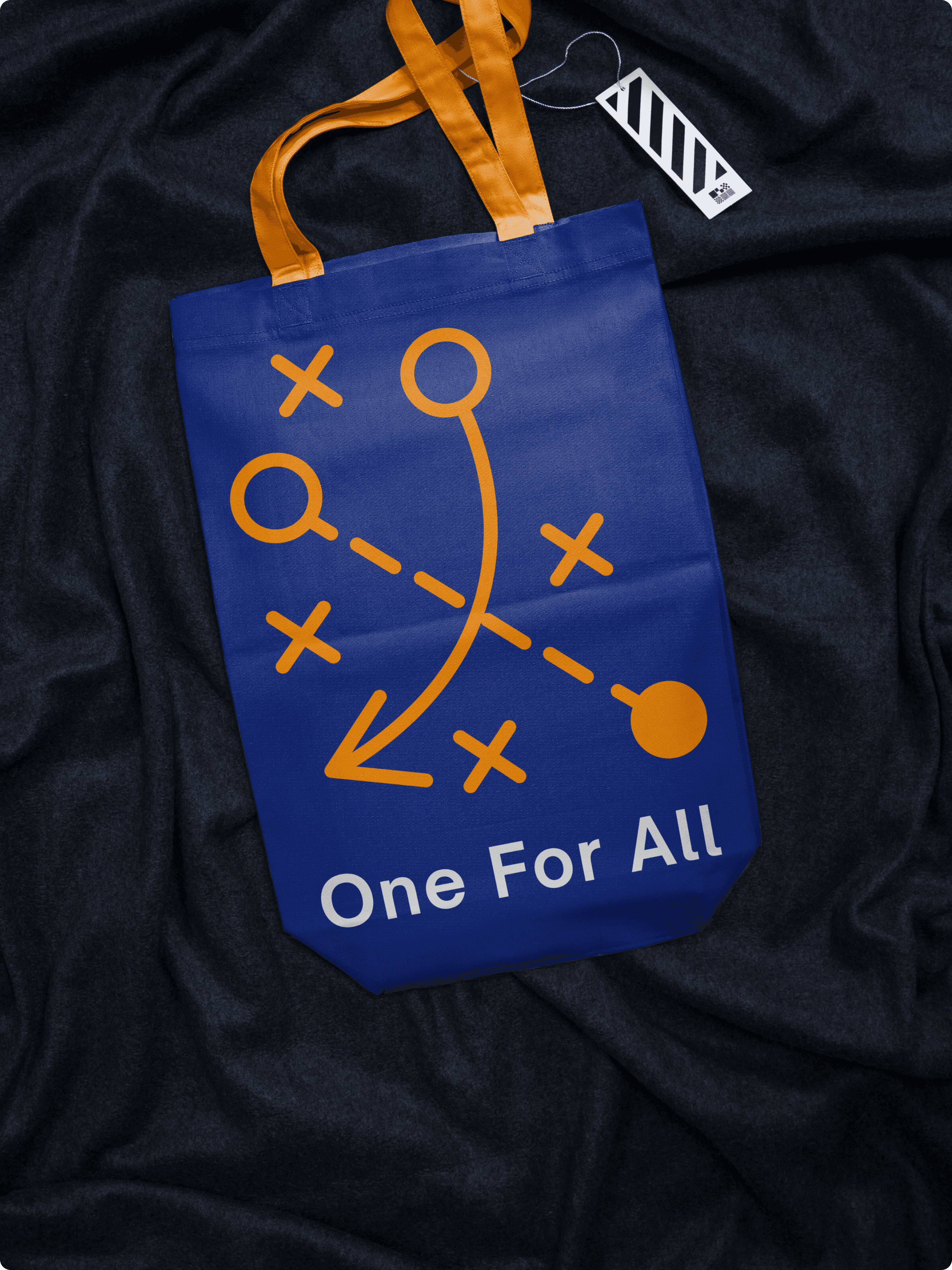 Metallic red-orange foil pouch with a reflective silver ODE logo printed at its centre, photographed on a pale peach background.