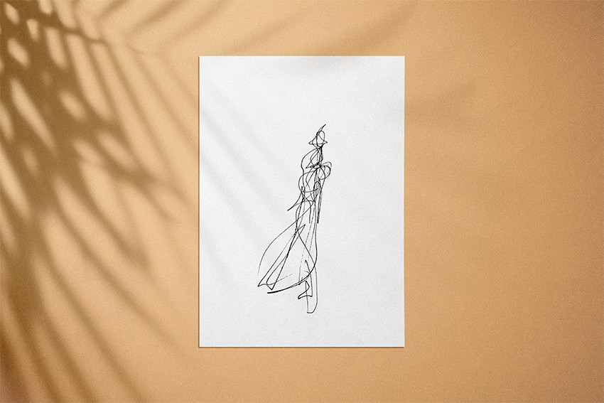 Abdstract drawing on paper that resembles a stoic Royal King