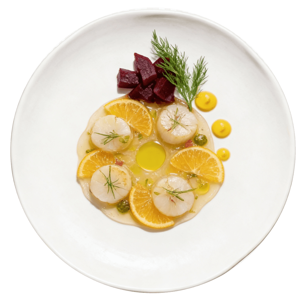 Sea Scallop Carpaccio with Citrus and Olive Oil
