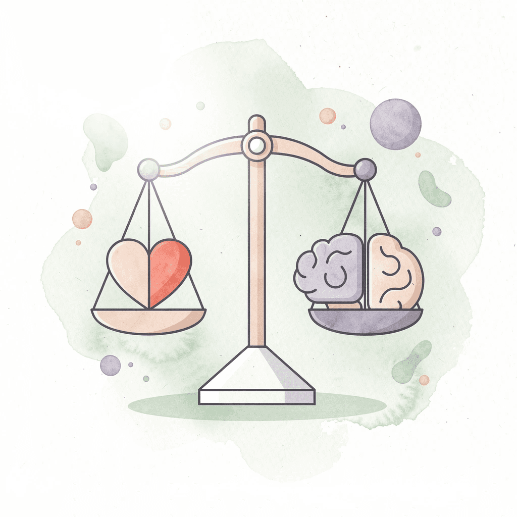 Balance scale icon showing usage versus tier placement as two separate pricing variables
