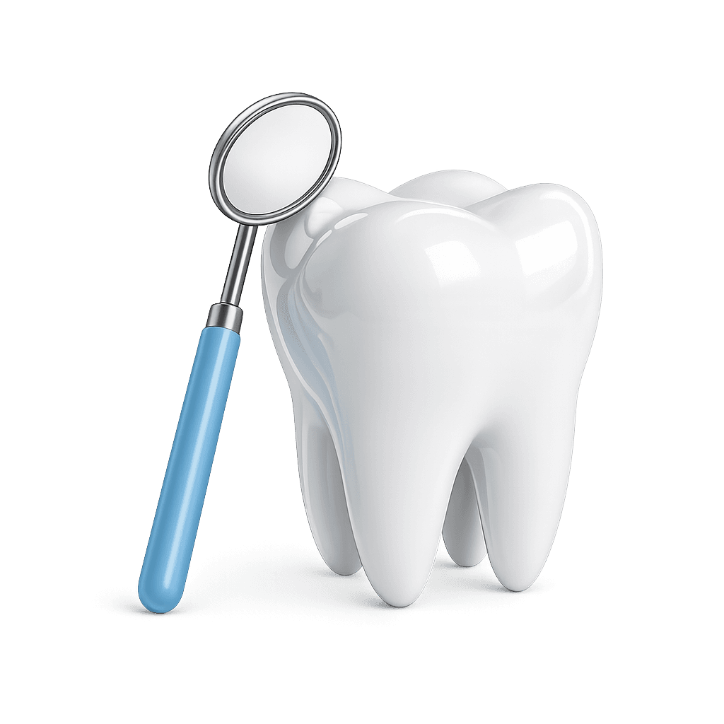 illustration of a tooth with bandaids on it