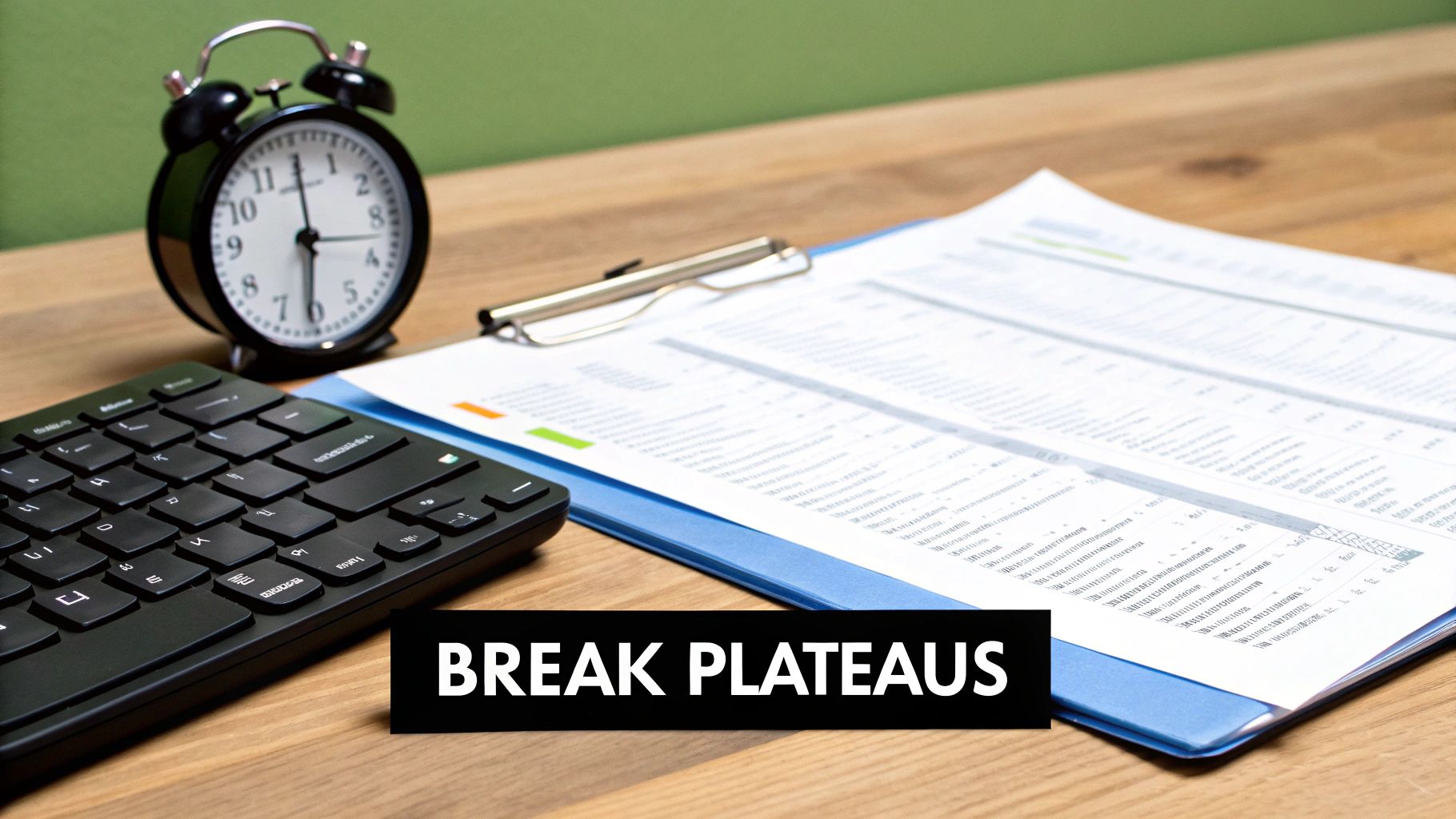 A person speaking into a microphone at their desk, with a keyboard in front of them, blending voice and typing.