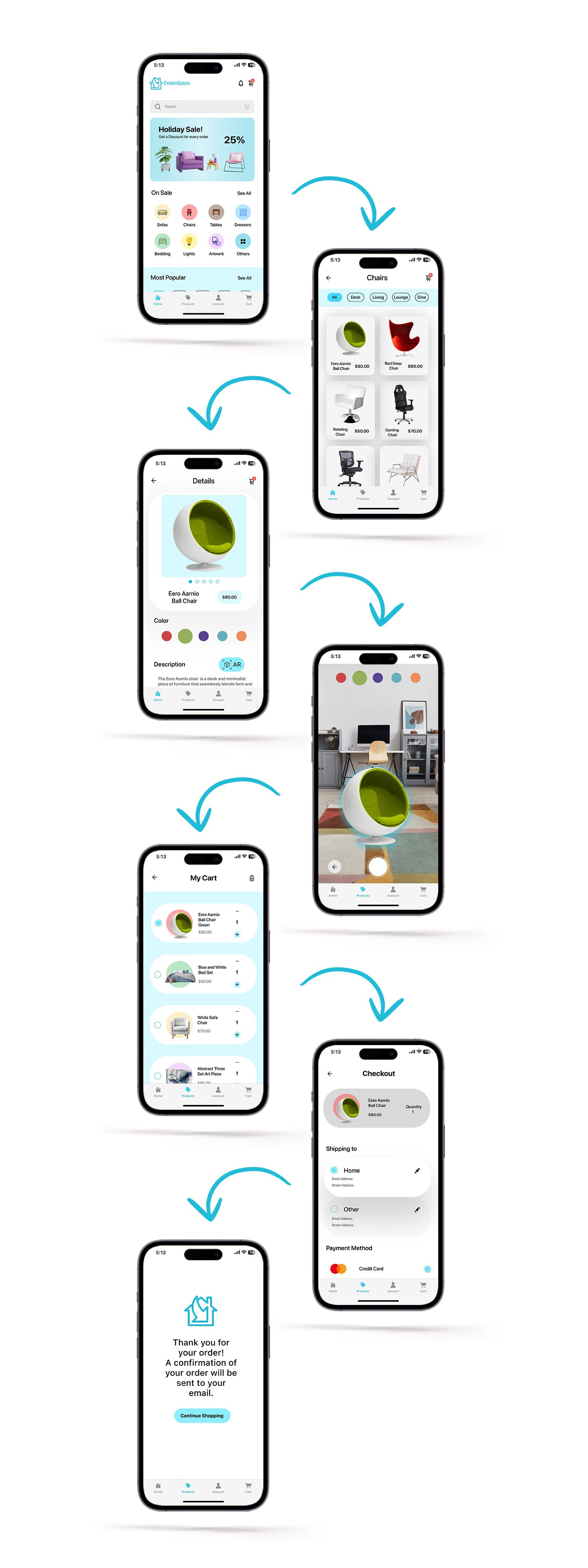 mobile app interface design interior design