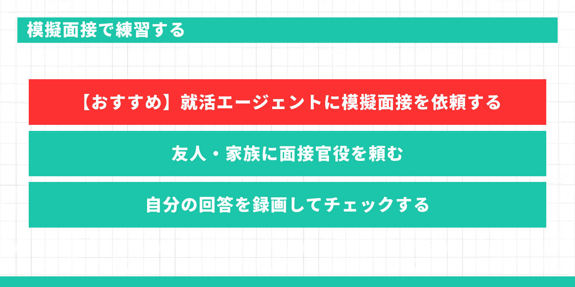 模擬面接の練習方法3選