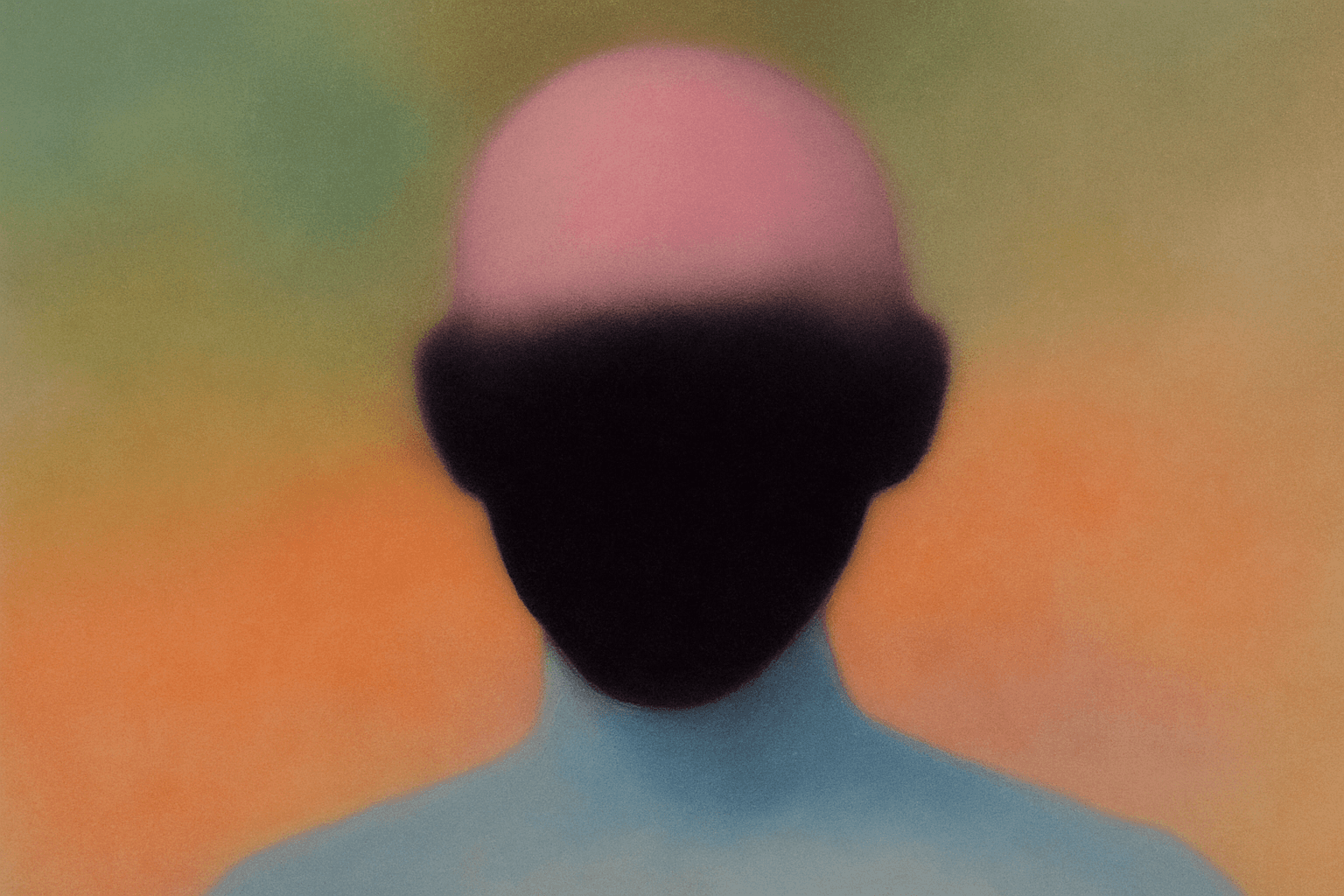 Abstract blurred portrait of a human figure