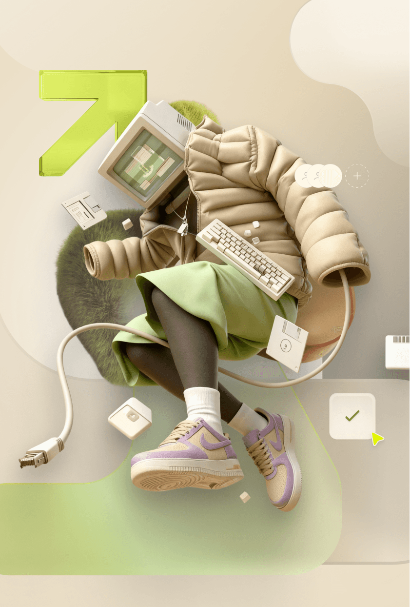 a white chair and a white table