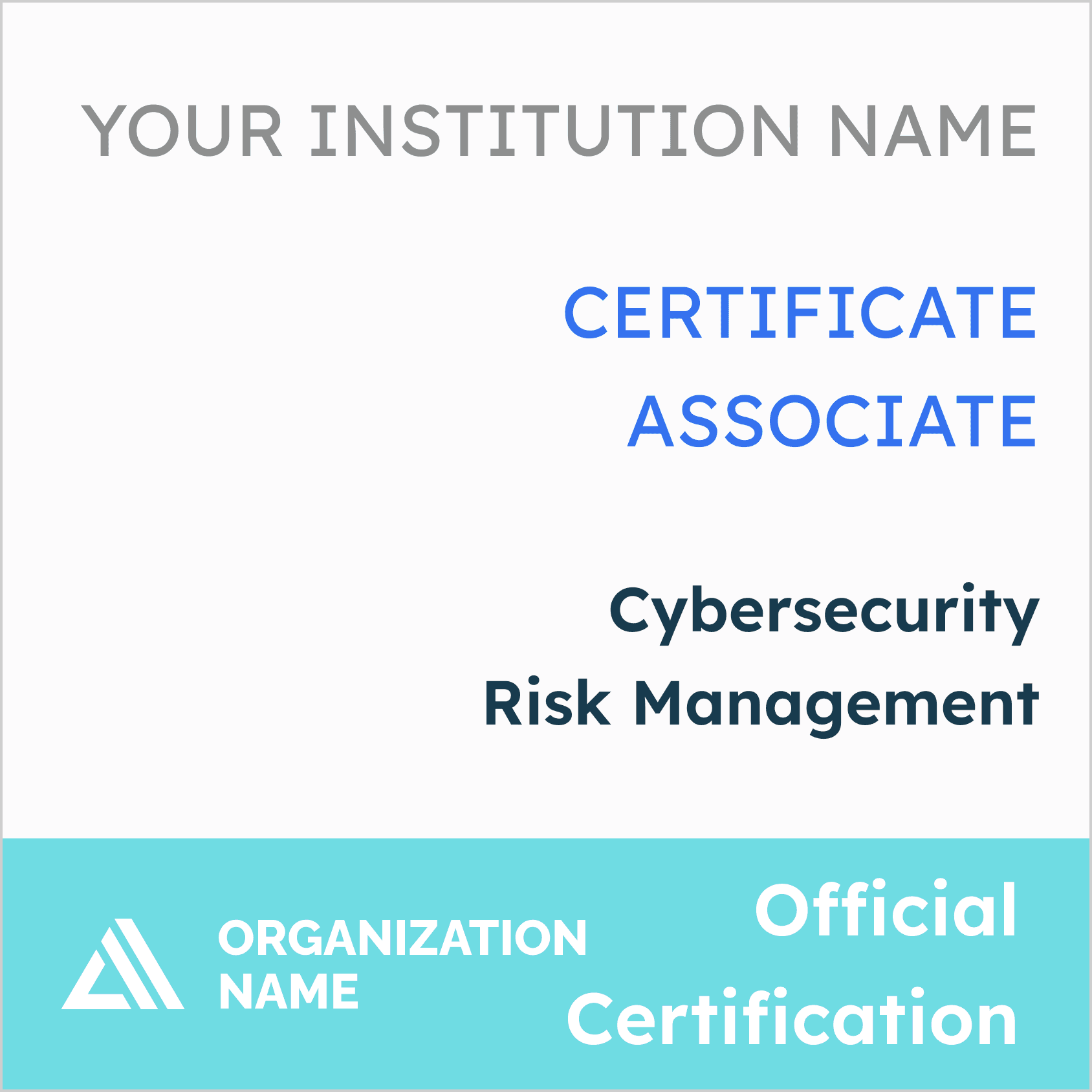 Wauld - Professional and structured light blue badge