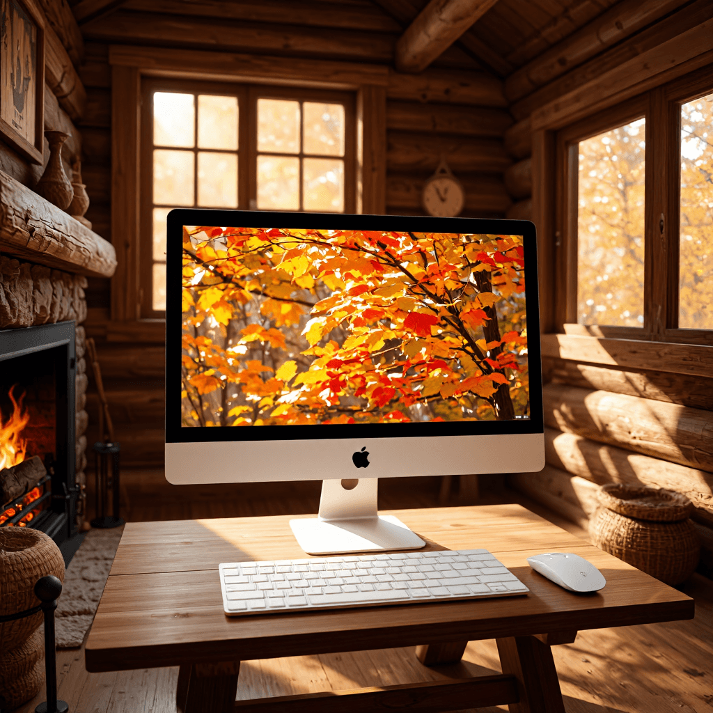 product photography of all-in-one desktop computer with keyboard and mouse