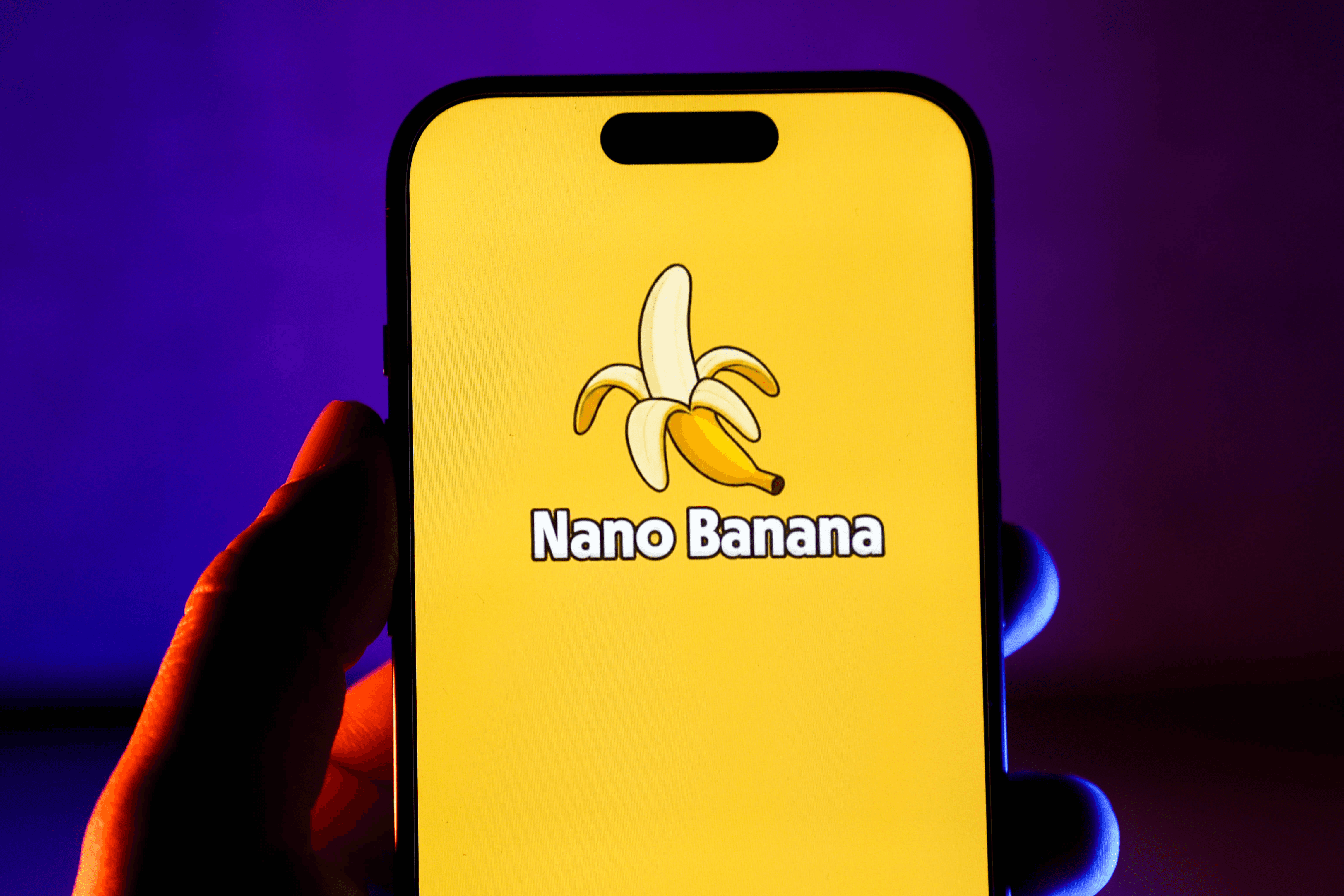 Smartphone displaying Nano Banana app logo - Can Nano Banana Make Videos