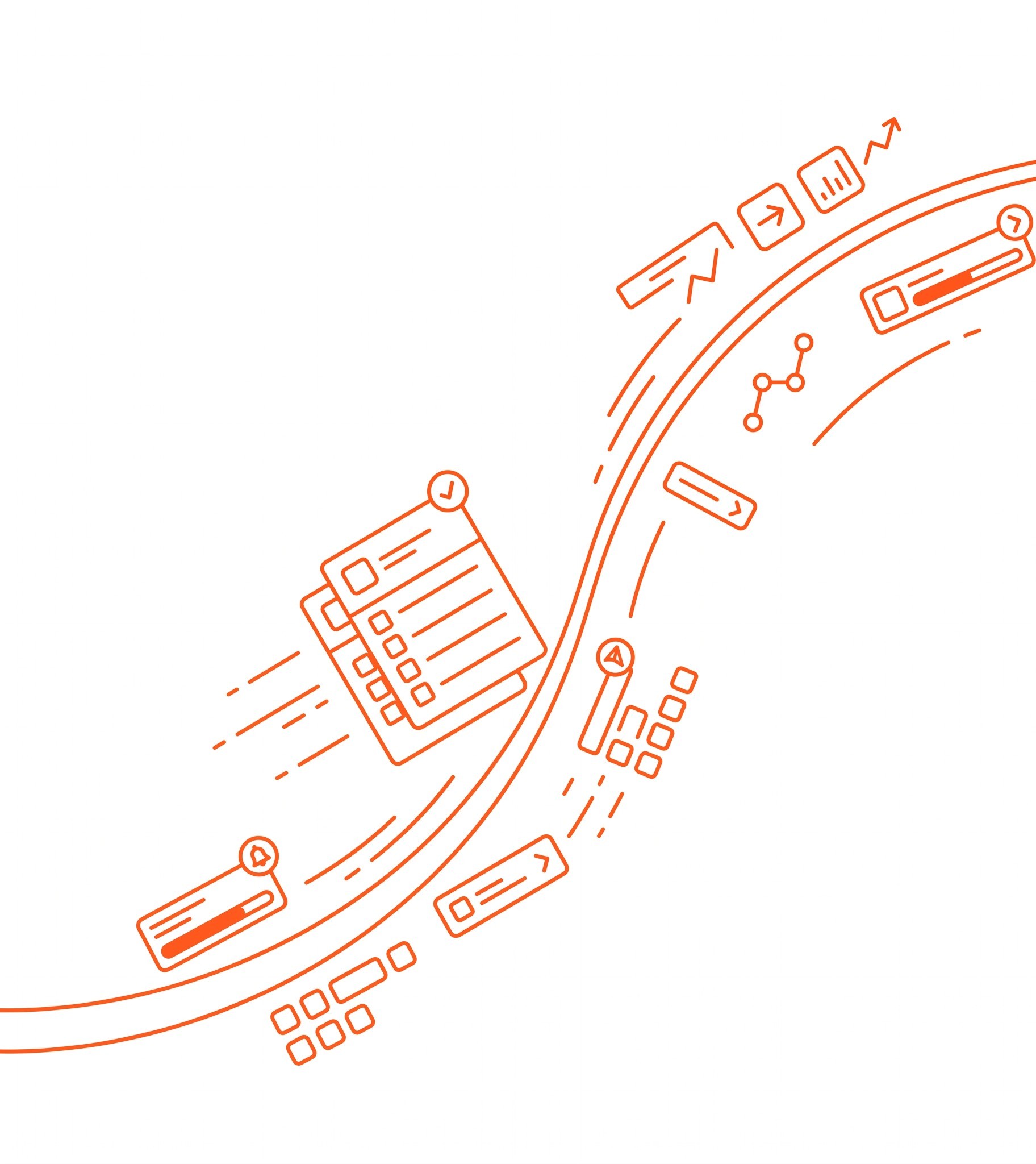 2d illustration of scrolling animation