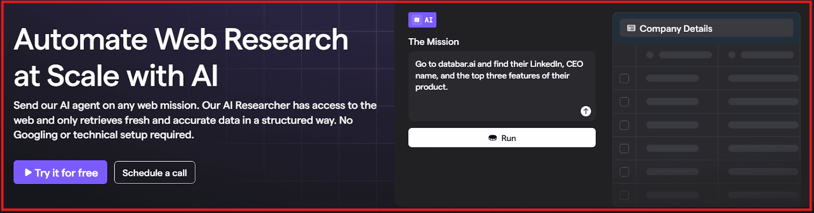 AI Research Agent by Databar