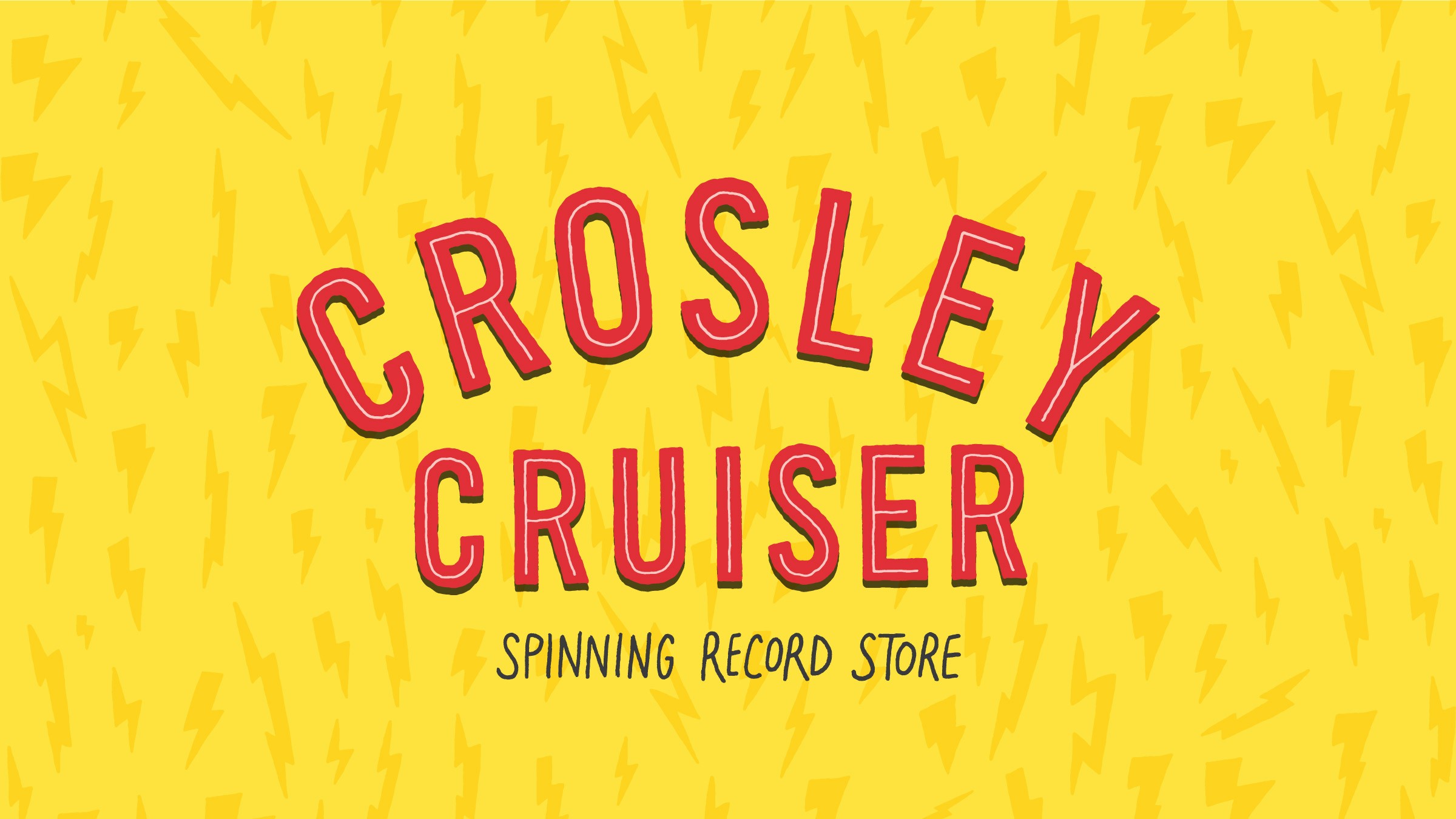 Image of lettering created for the Crosley Cruiser Spinning Record Store truck wrap