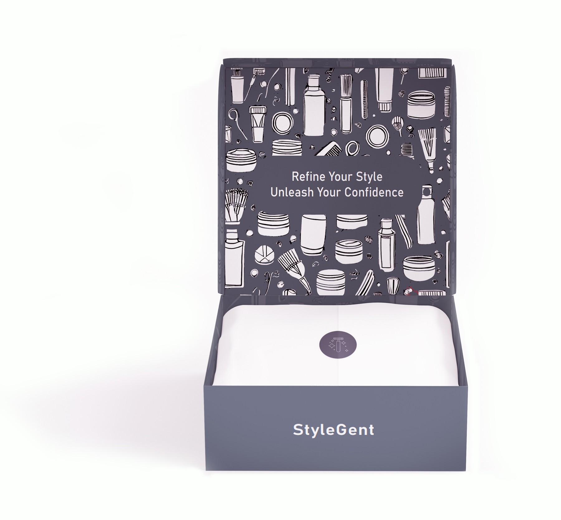 subscription box featuring minimalist packaging and curated grooming products