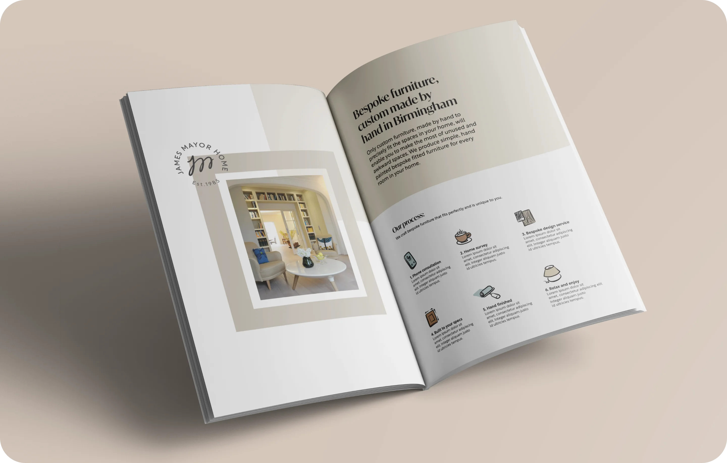 James Mayor Home Magazine mockup design