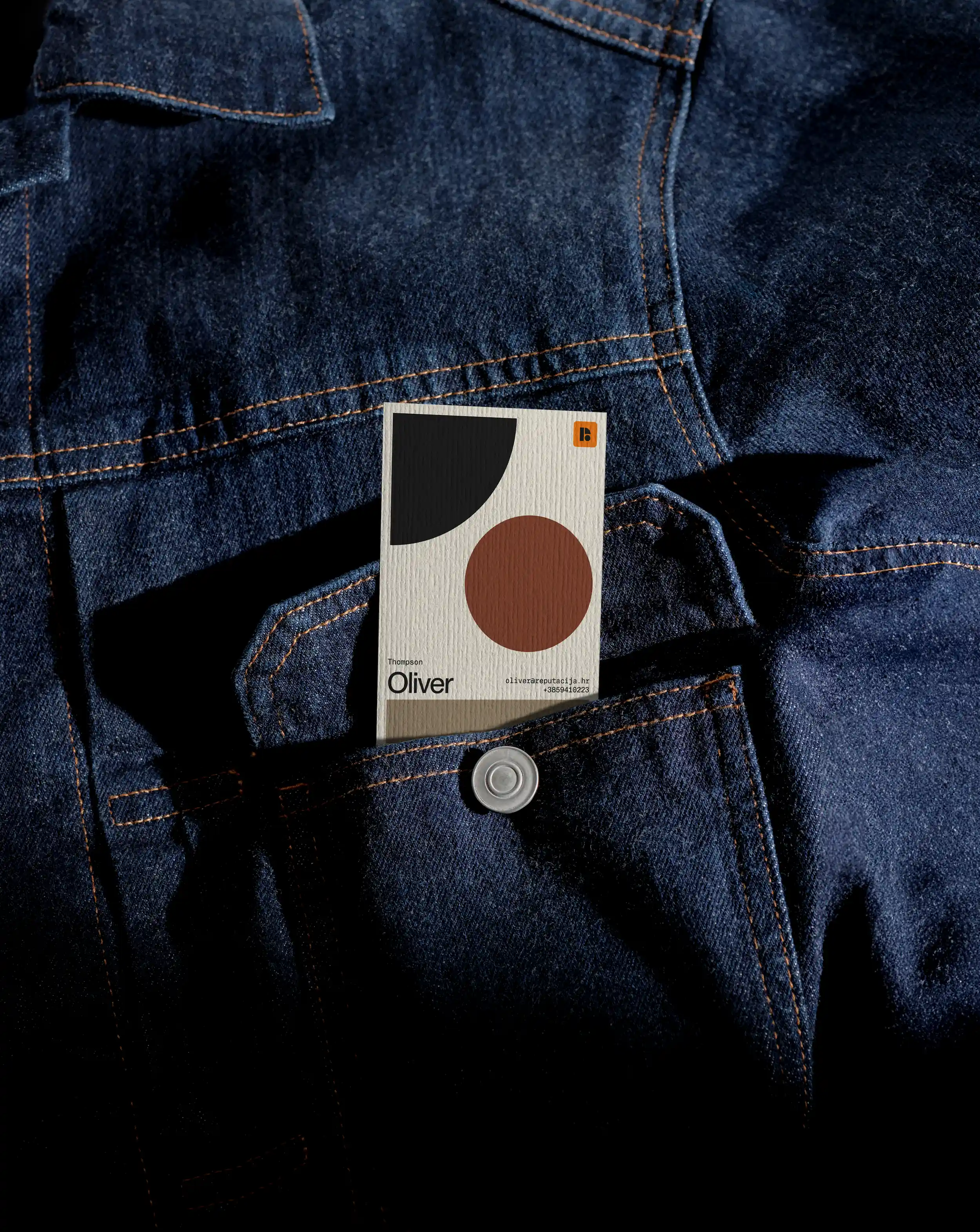 reputacija business card design mockup