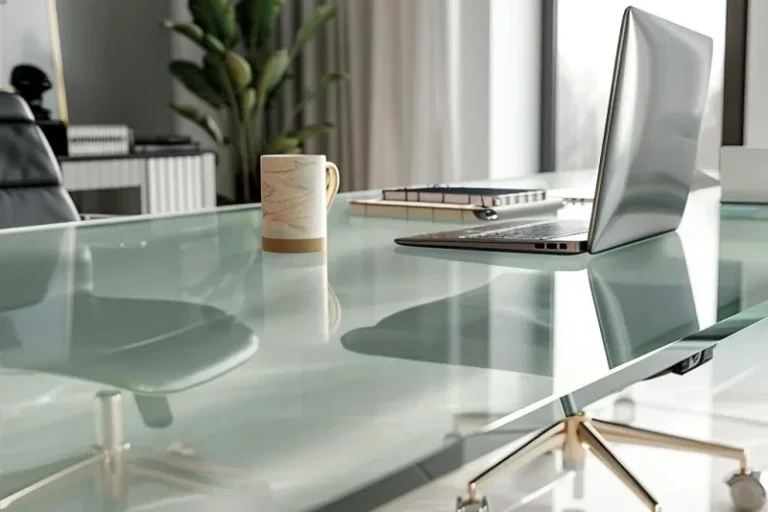 Painted glass panel with solid color finish