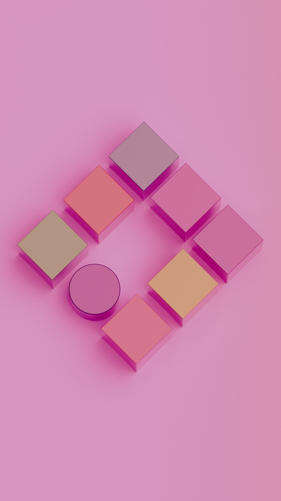 Soft pink geometric visual