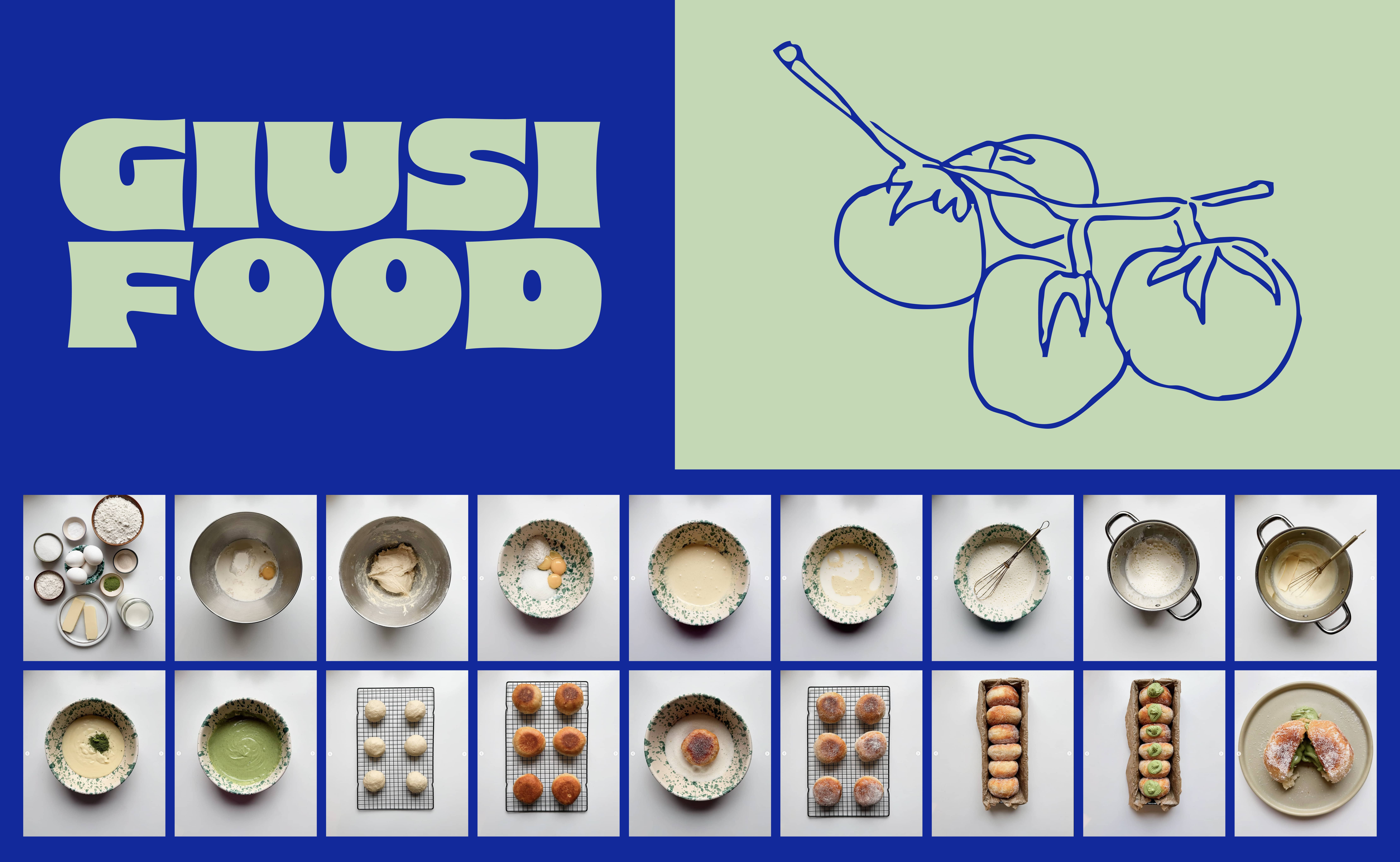 Brand Design für Social Media Brand Giusi Food – Logo & Illustration
