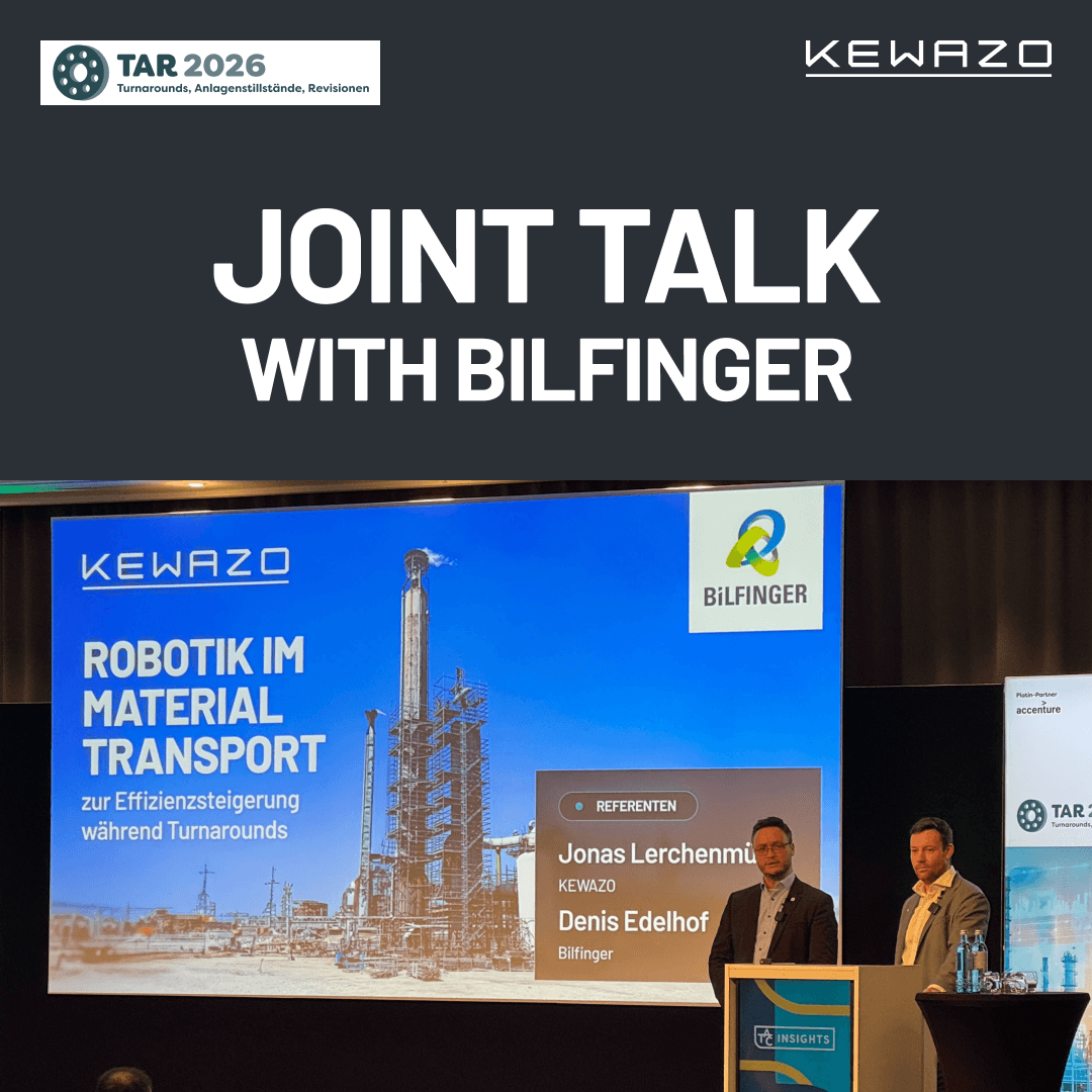 KEWAZO Presents Robotic Material Transport at TAR 2026 Together with Bilfinger