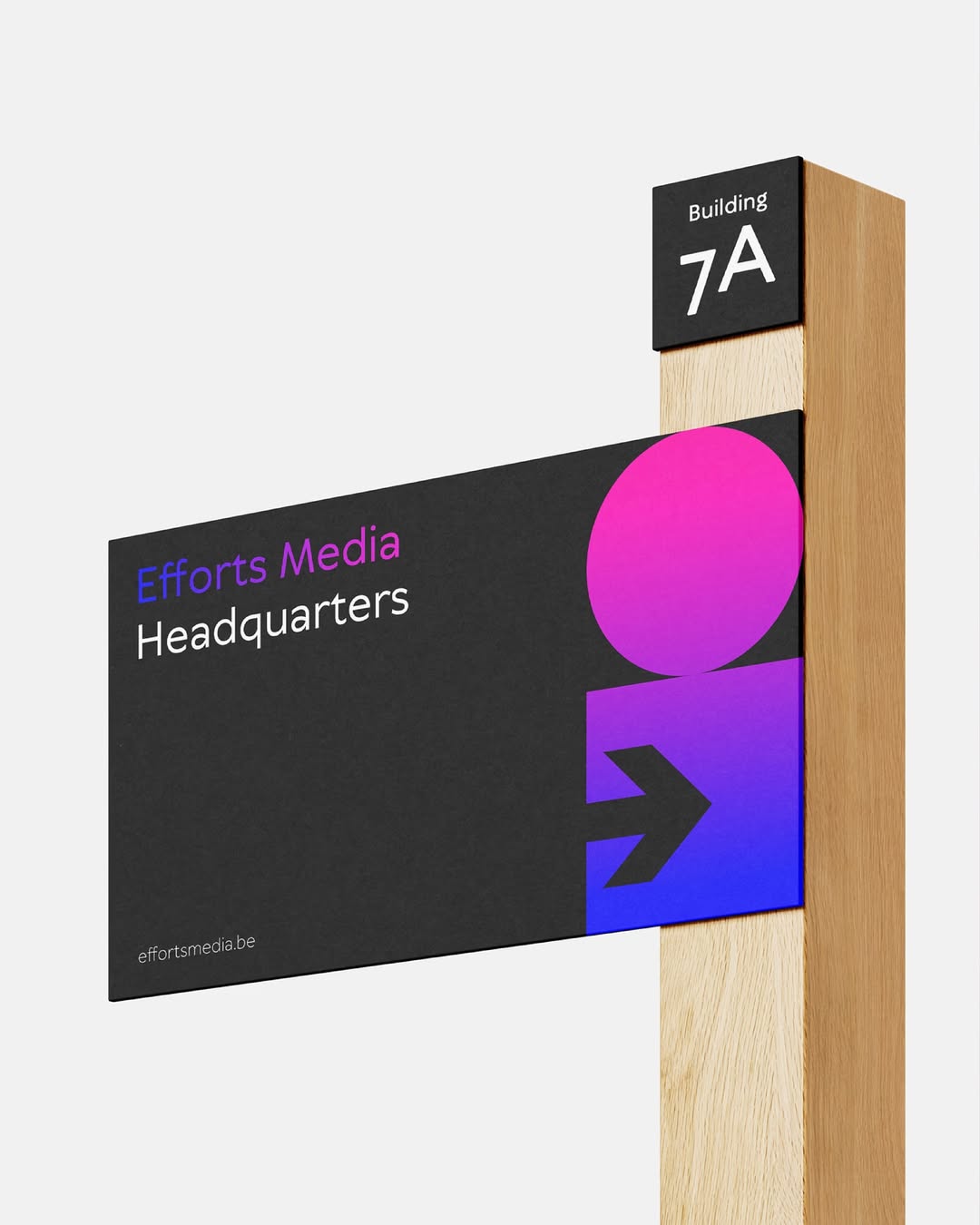 efforts media signalisatiebord gemaakt door mockup ndm branding