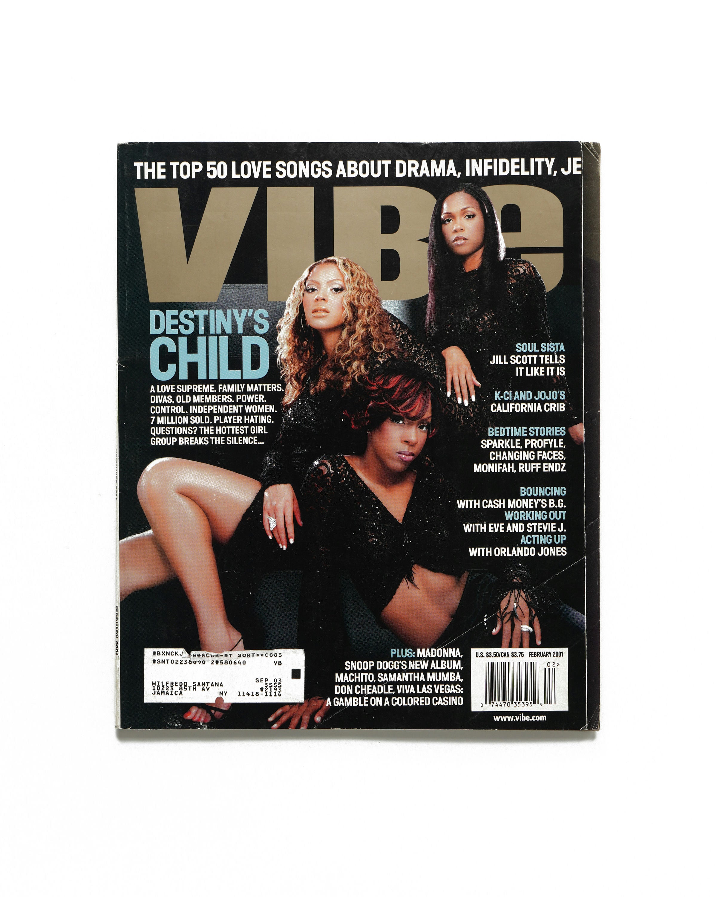 VIBE - February 2001 - Front Cover