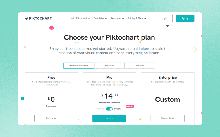 Piktochart Pricing