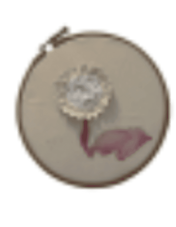 herd of sheep on road painting