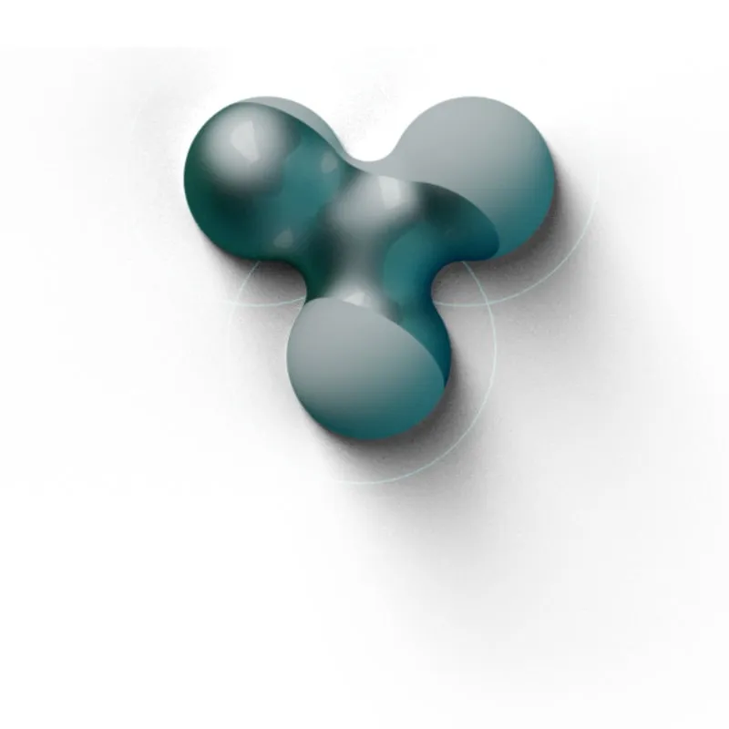 Vernetzte Systemkomponenten der Mercury.ai Plattform – abstrakte 3D-Designgrafik