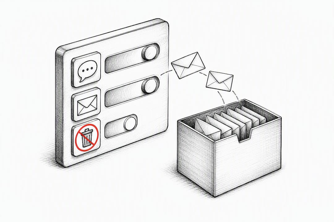 Retention setting with deletion disabled