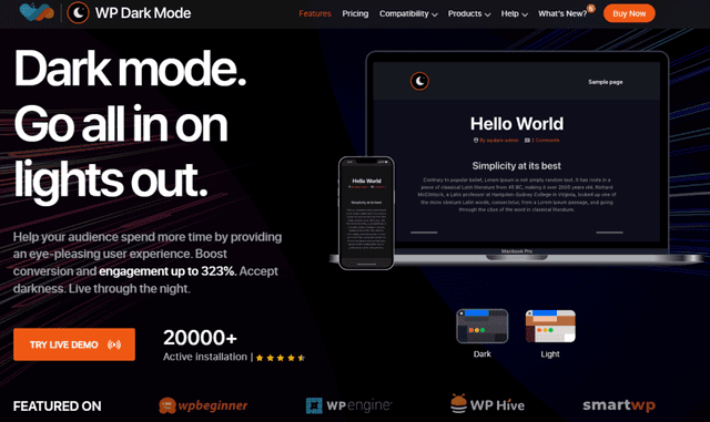 WP dark mode