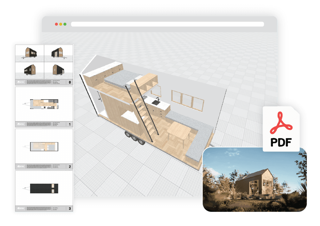Nordic House Tiny House Plans - 3D Tiny House Designer